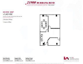 21900 Burbank, Woodland Hills, CA à louer Plan d’étage– Image 1 sur 1