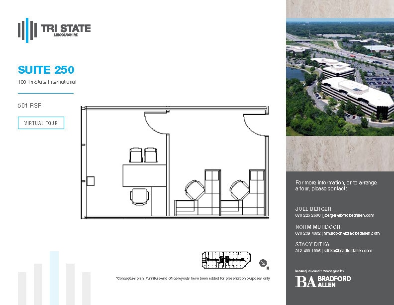 300 Tri State International, Lincolnshire, IL à louer Plan d’étage– Image 1 sur 1