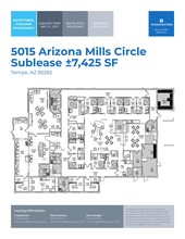 5015 S Arizona Mills Cir, Tempe, AZ à louer Plan d’étage– Image 2 sur 2