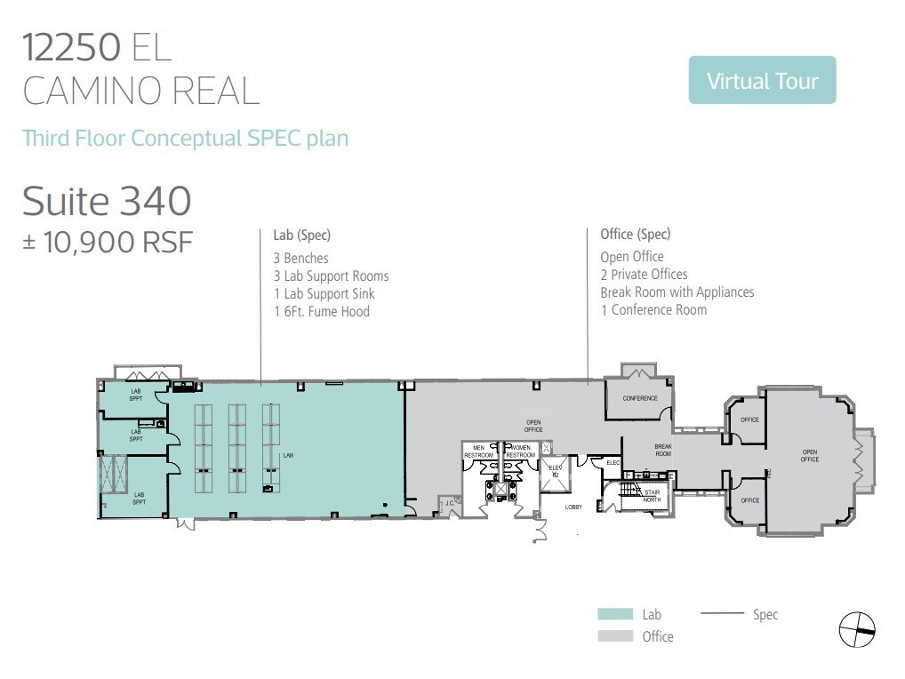 12250 El Camino Real, San Diego, CA à louer Plan d’étage– Image 1 sur 1