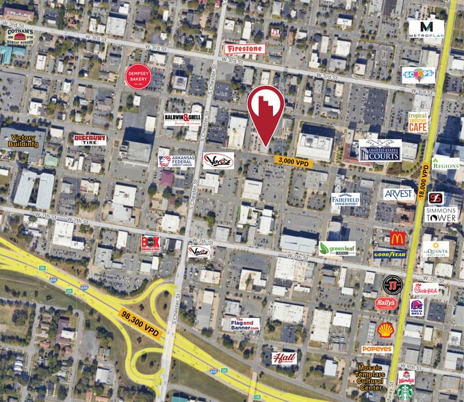 824 W Capitol Ave, Little Rock, AR à vendre - Aérien – Image 2 sur 7