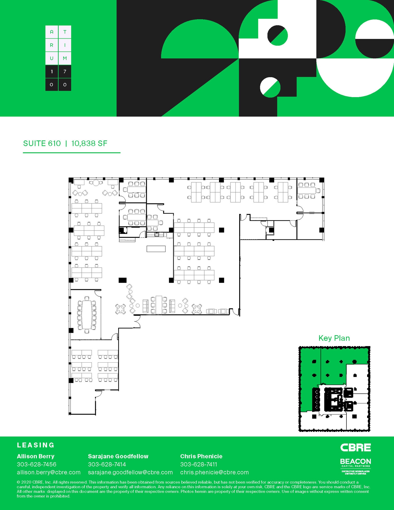 1700 Broadway, Denver, CO à louer Plan d’étage– Image 1 sur 1