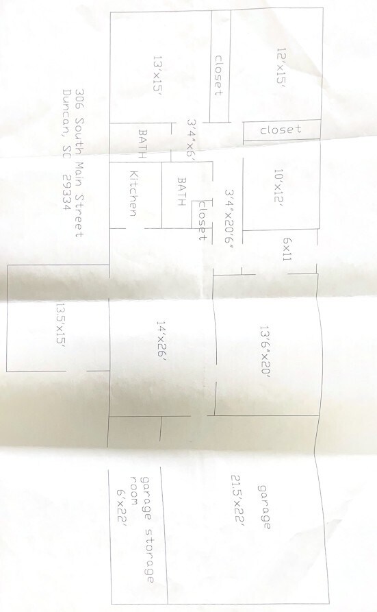 607 Crown Pointe Dr, Duncan, SC à louer Plan d’étage– Image 1 sur 1