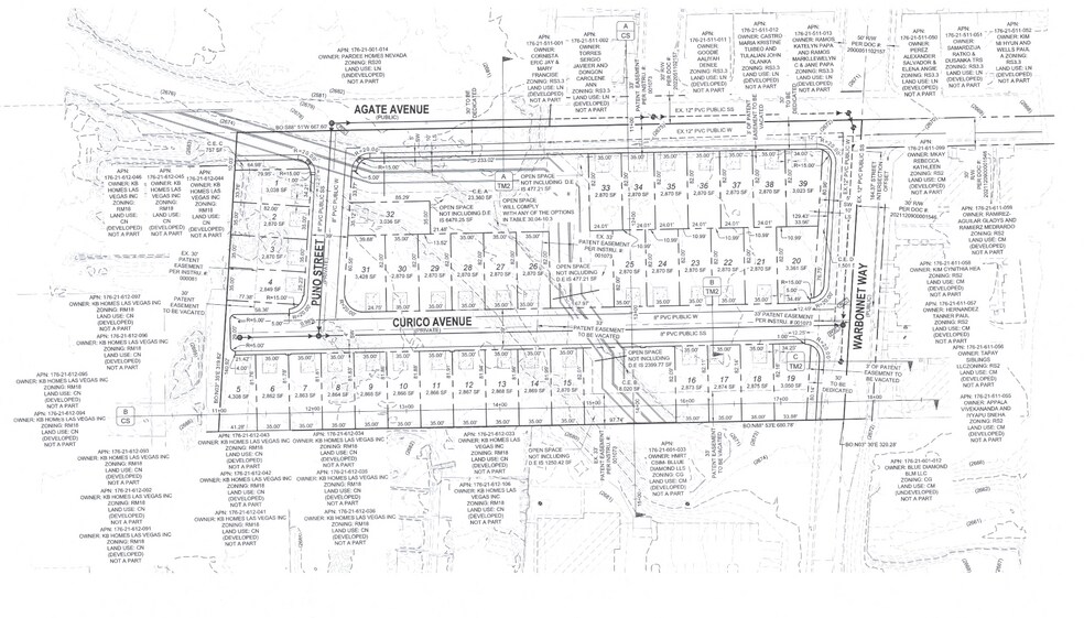 Agate and Warbonnet, Las Vegas, NV à vendre - Plan de site – Image 1 sur 2