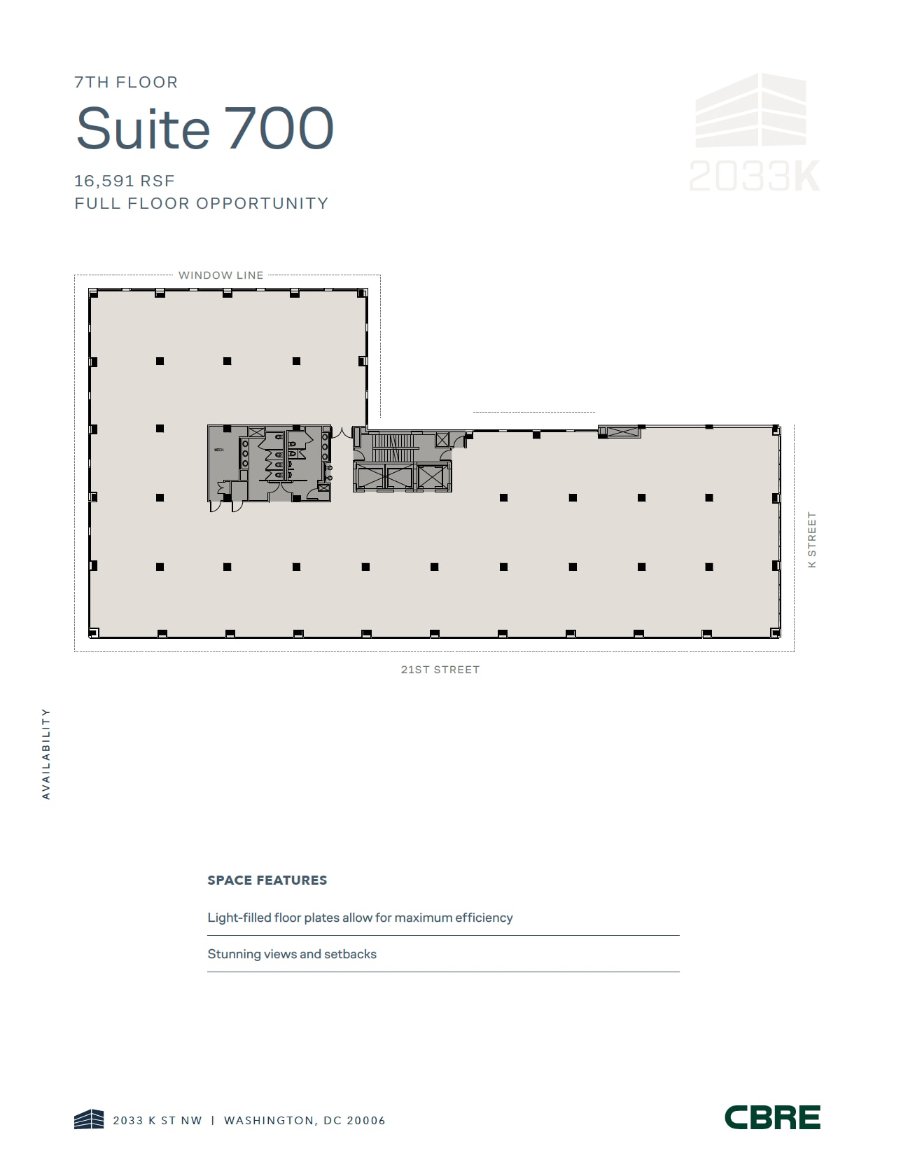 2033 K St NW, Washington, DC à louer Plan d’étage– Image 1 sur 1