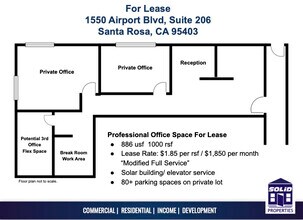 1550 Airport Blvd, Santa Rosa, CA à louer Photo intérieure– Image 1 sur 1