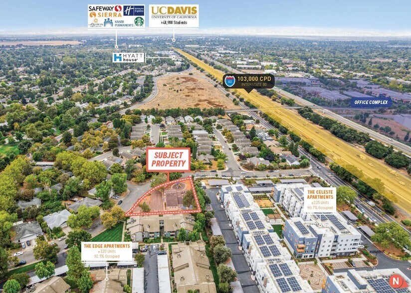 222 La Vida Way, Davis, CA à vendre - Aérien – Image 3 sur 6