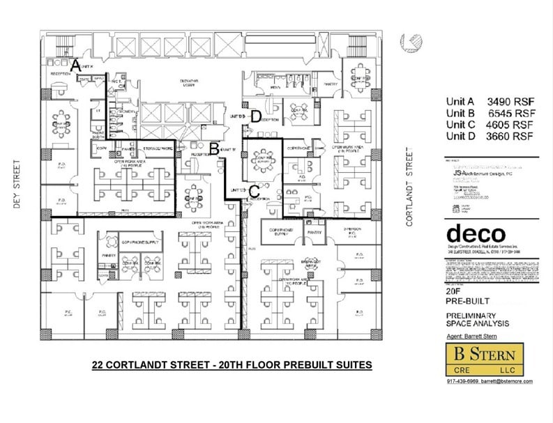 22 Cortlandt St, New York, NY à louer Plan d’étage– Image 1 sur 1