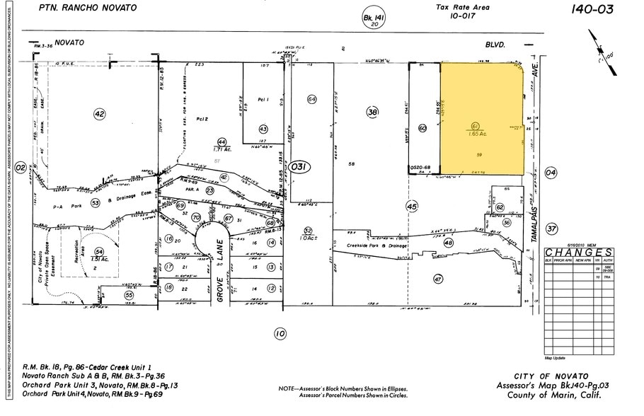 1701 Novato Blvd, Novato, CA à louer - Plan cadastral – Image 2 sur 79