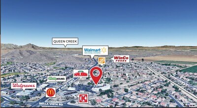 270 E Hunt Hwy, Queen Creek, AZ - Vue aérienne vue de carte