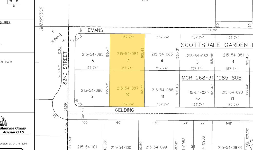 8241 E Evans Rd, Scottsdale, AZ à louer - Plan cadastral – Image 2 sur 4