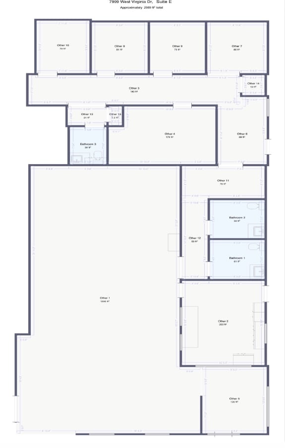 7999 West Virginia Dr, Dallas, TX à louer Plan d’étage– Image 1 sur 1