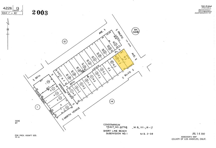2017 Pacific Ave, Venice, CA à louer - Plan cadastral – Image 3 sur 4
