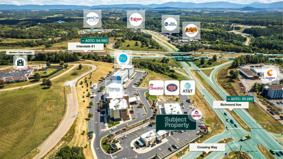 102 Crossing Way, Staunton, VA à vendre - Aérien – Image 2 sur 2