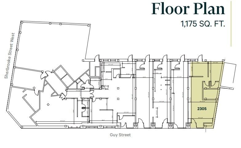 1538 Rue Sherbrooke O, Montréal, QC à louer Plan d’étage– Image 1 sur 1