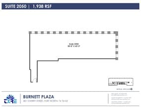 801 Cherry St, Fort Worth, TX à louer Plan d’étage– Image 1 sur 2