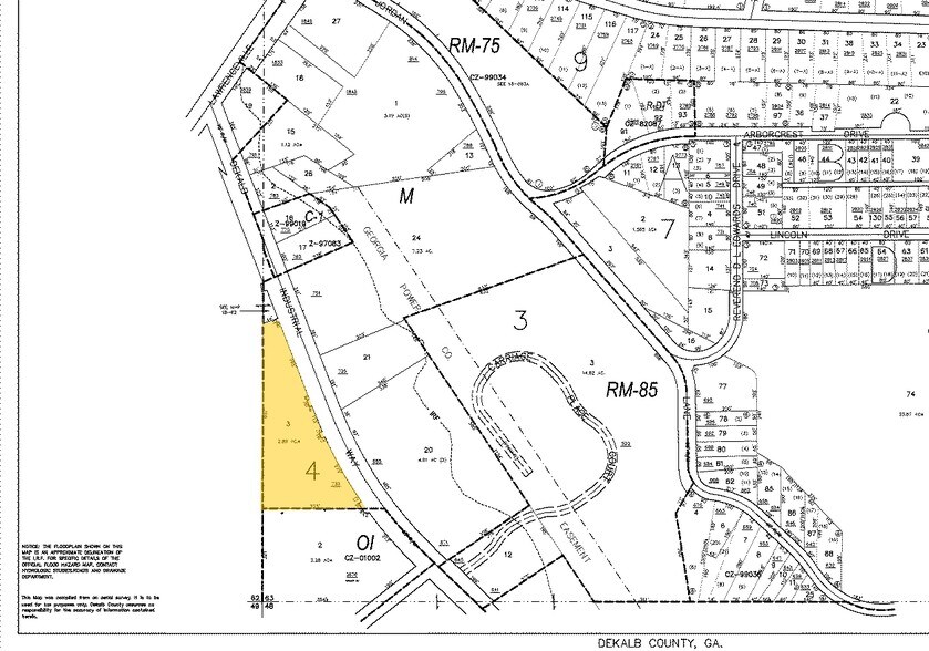 730 Dekalb Industrial Way, Decatur, GA à louer - Plan cadastral – Image 2 sur 3