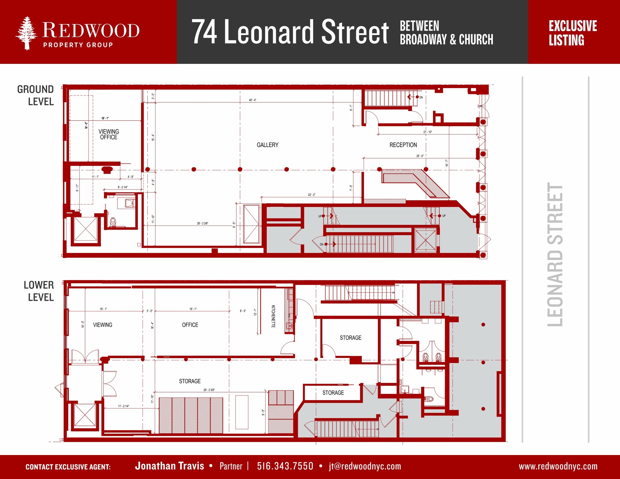 74 Leonard St, New York, NY à louer Plan d’étage– Image 1 sur 5