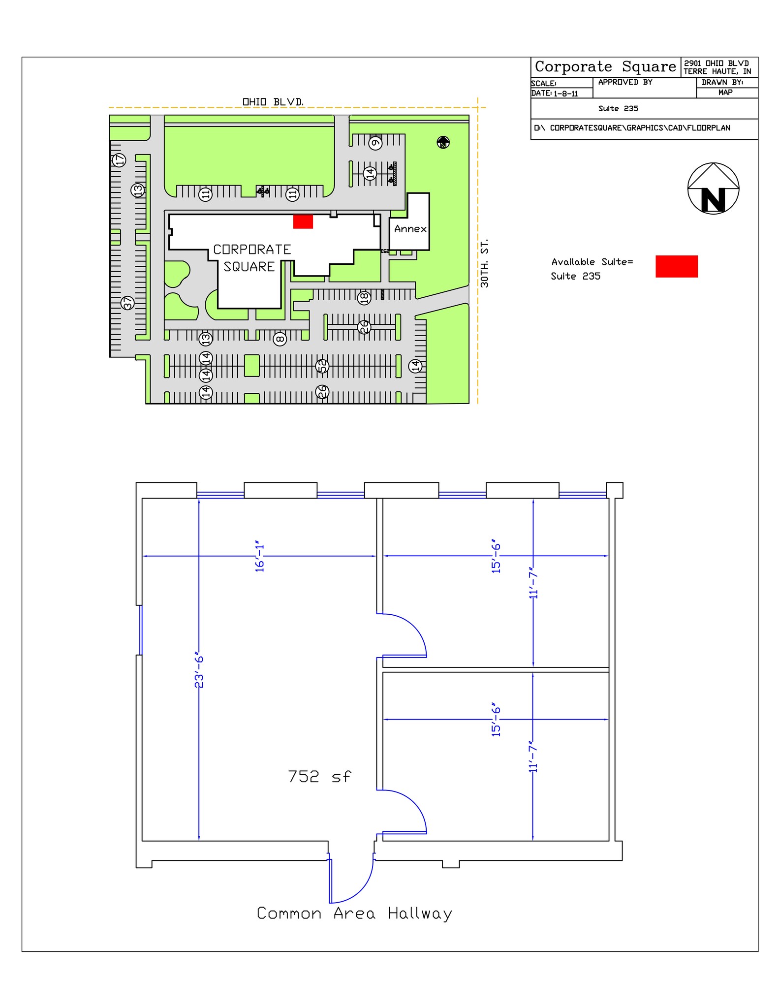 2901 Ohio Blvd, Terre Haute, IN à louer Plan de site– Image 1 sur 1