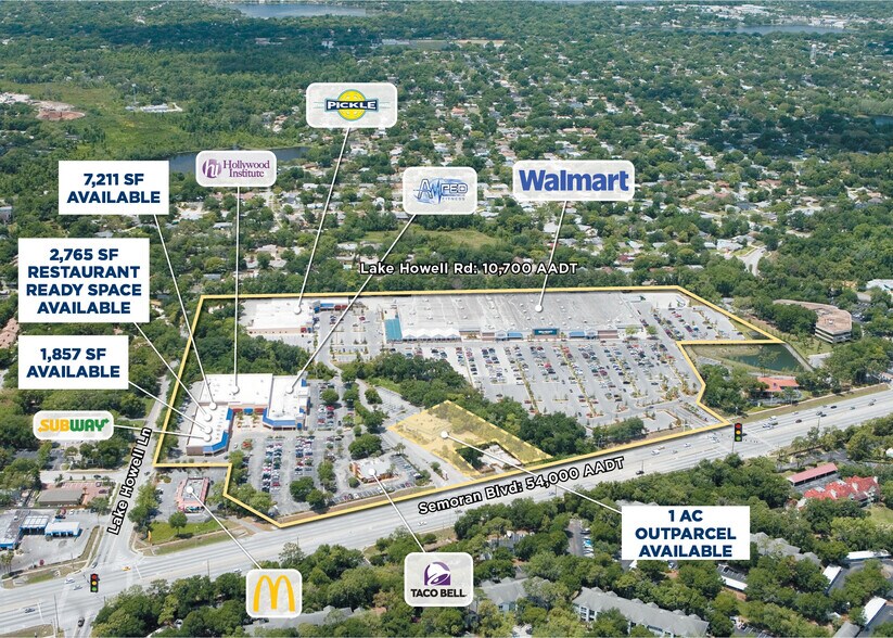 1271 N Semoran Blvd, Casselberry, FL à louer - Aérien – Image 2 sur 3
