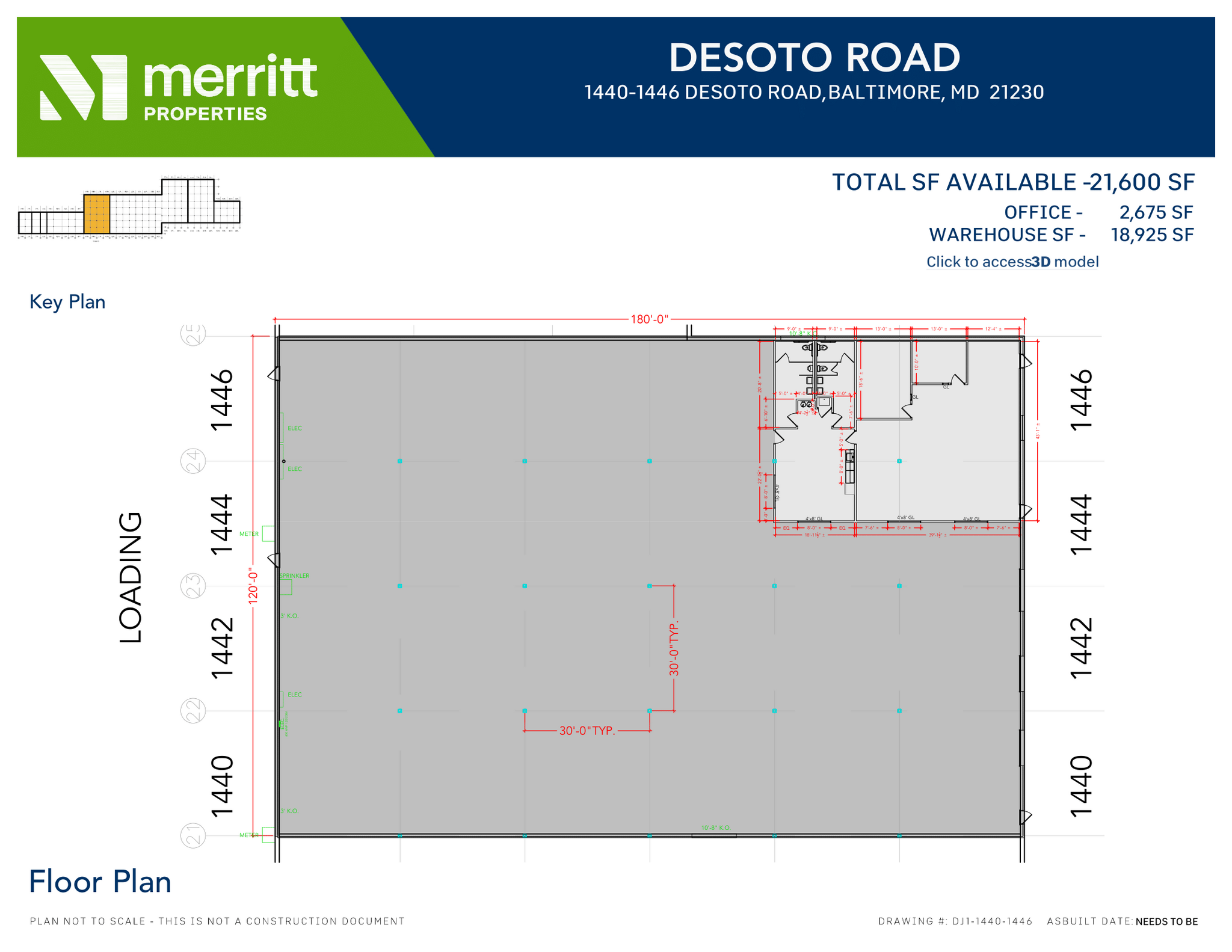 1400-1464 Desoto Rd, Baltimore, MD à louer Plan d’étage– Image 1 sur 1