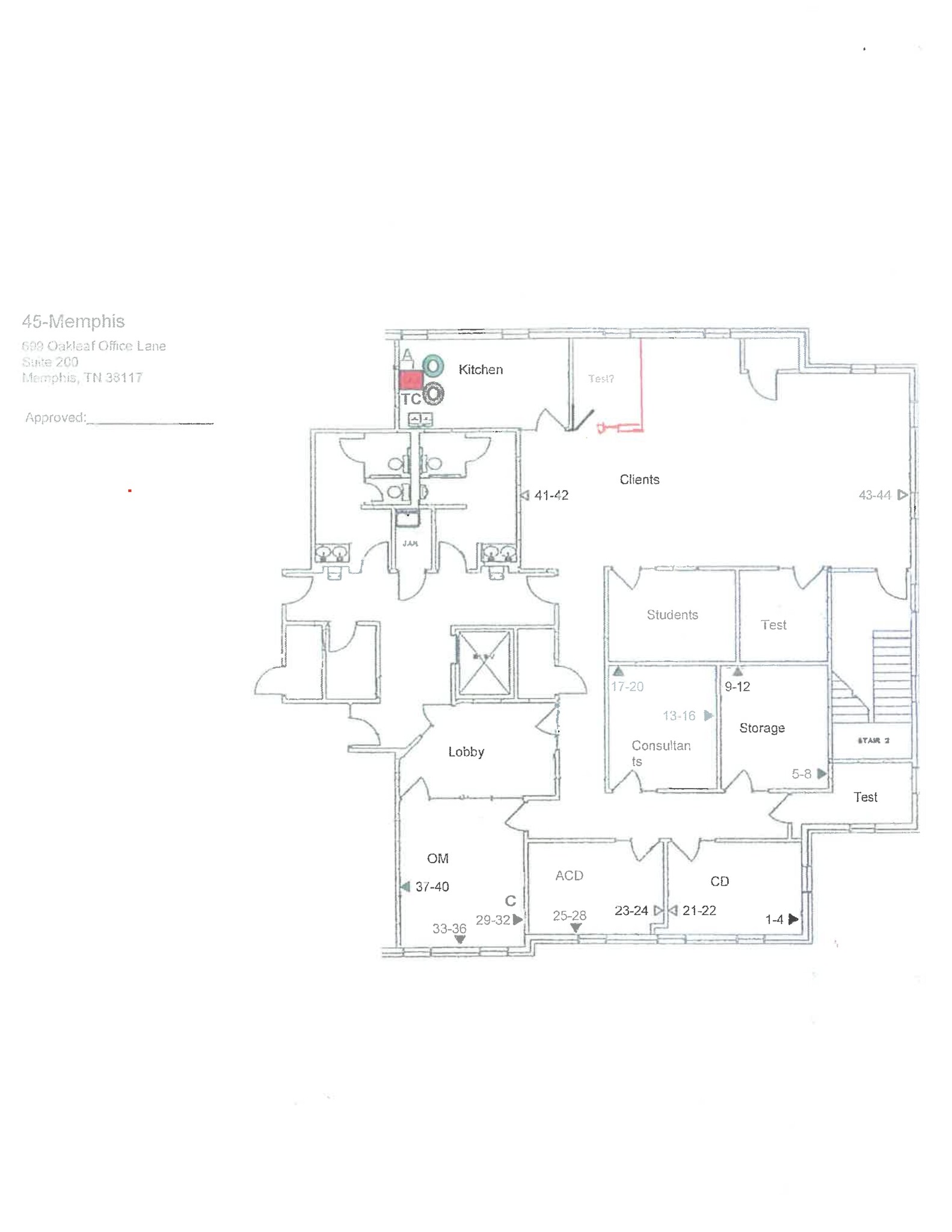 699 Oakleaf Office Ln, Memphis, TN à louer Plan de site– Image 1 sur 1