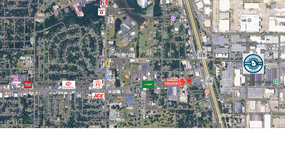 213 Watson Blvd, Warner Robins, GA à vendre - Aérien – Image 3 sur 3