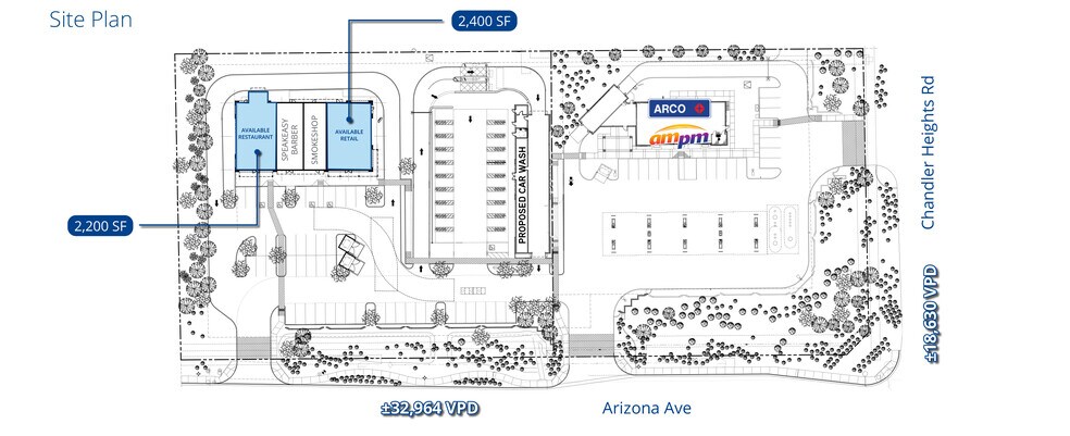 SWC Arizona Ave & Chandler Heights Blvd, Chandler, AZ à louer - Plan de site – Image 2 sur 3