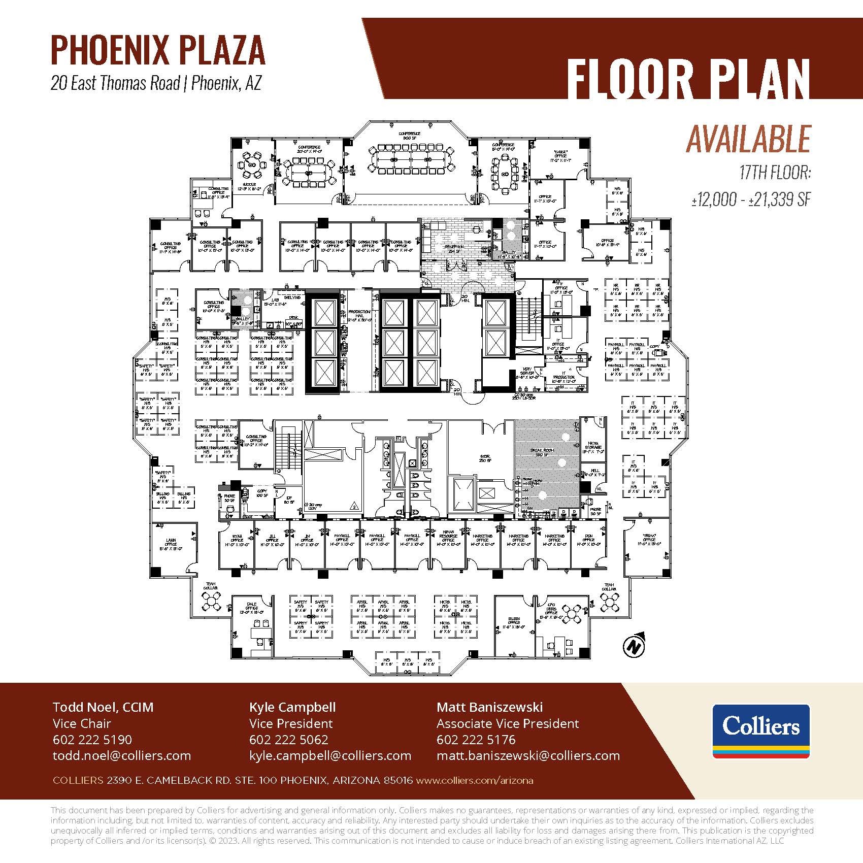 20 E Thomas Rd, Phoenix, AZ à louer Plan d’étage– Image 1 sur 1