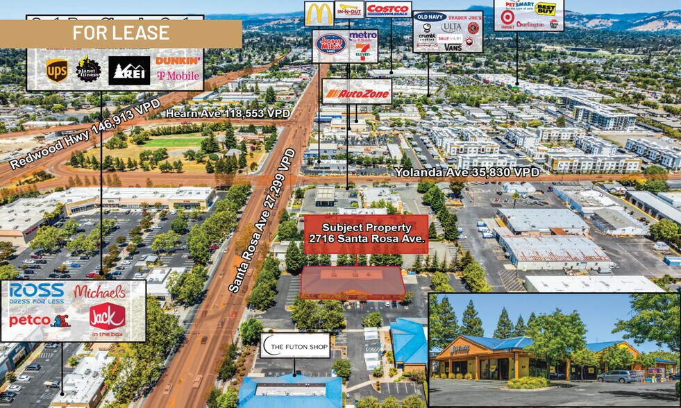2716 Santa Rosa Ave, Santa Rosa, CA à louer - Photo de l’immeuble – Image 1 sur 5