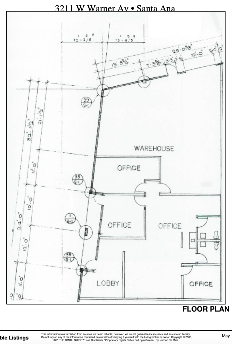 3201-3211 W Warner Ave, Santa Ana, CA à louer Plan d’étage– Image 1 sur 2