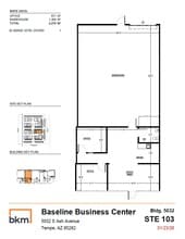 5024 S Ash Ave, Tempe, AZ à louer Plan d’étage– Image 1 sur 5