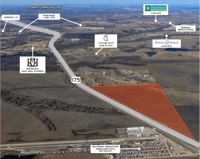 Hwy 175, Crandall, TX à vendre - Aérien – Image 3 sur 3