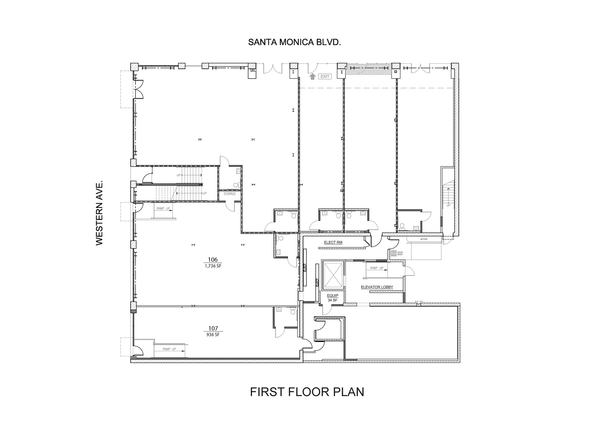 1096 N Western Ave, Los Angeles, CA à louer Plan d’étage– Image 1 sur 3