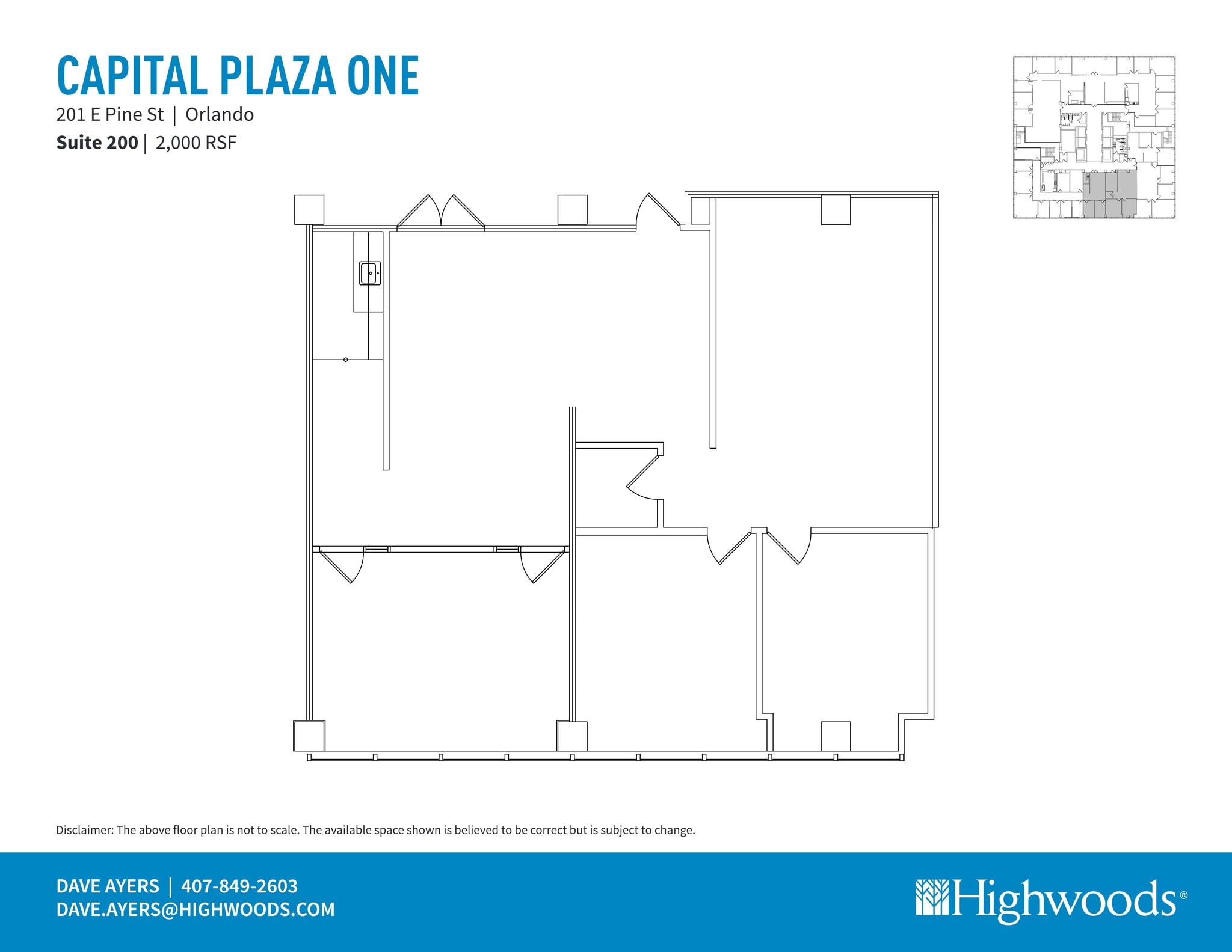 201 E Pine St, Orlando, FL à louer Plan de site– Image 1 sur 1