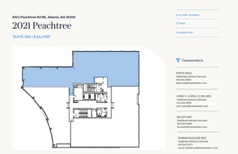 2021 Peachtree Rd, Atlanta, GA à louer Plan d’étage– Image 1 sur 1