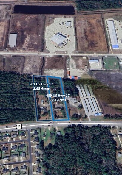 489 & 501 US Highway 17 S, Holly Ridge, NC à vendre - Aérien – Image 2 sur 2