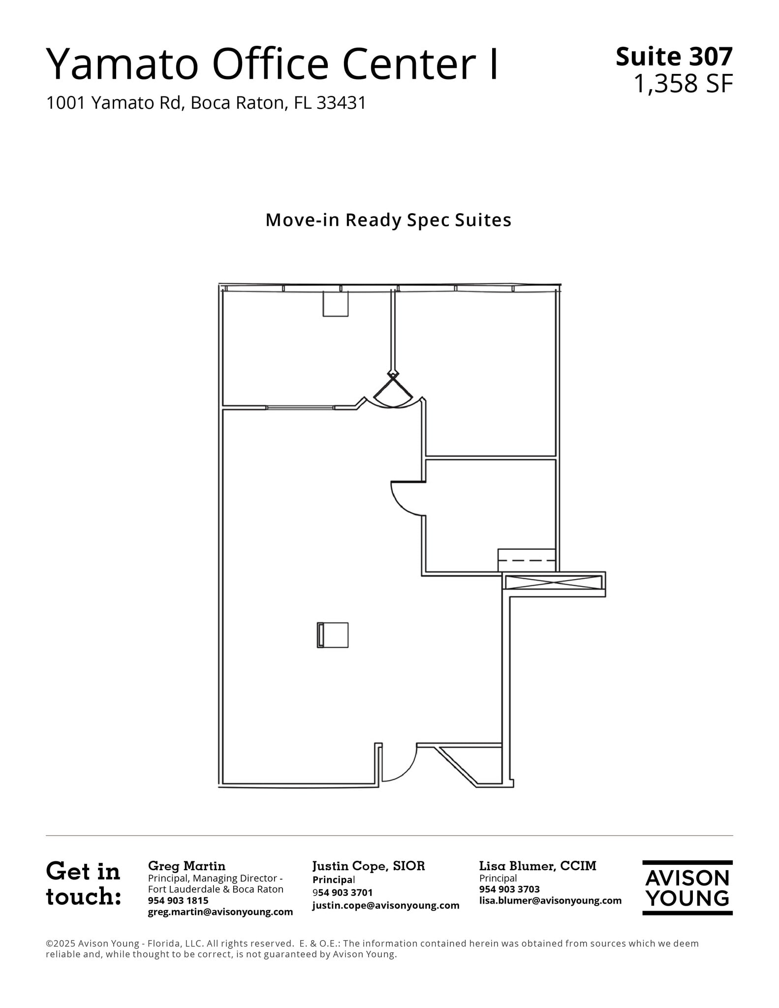 999-1001 W Yamato Rd, Boca Raton, FL à louer Plan d’étage– Image 1 sur 5