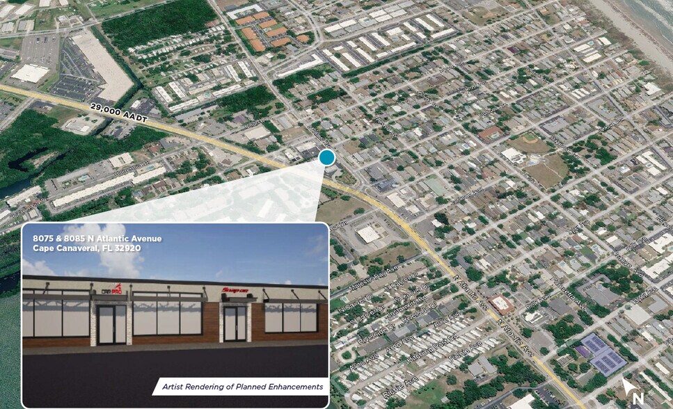 8075-8085 N Atlantic Ave, Cape Canaveral, FL à vendre - Photo de l’immeuble – Image 2 sur 6