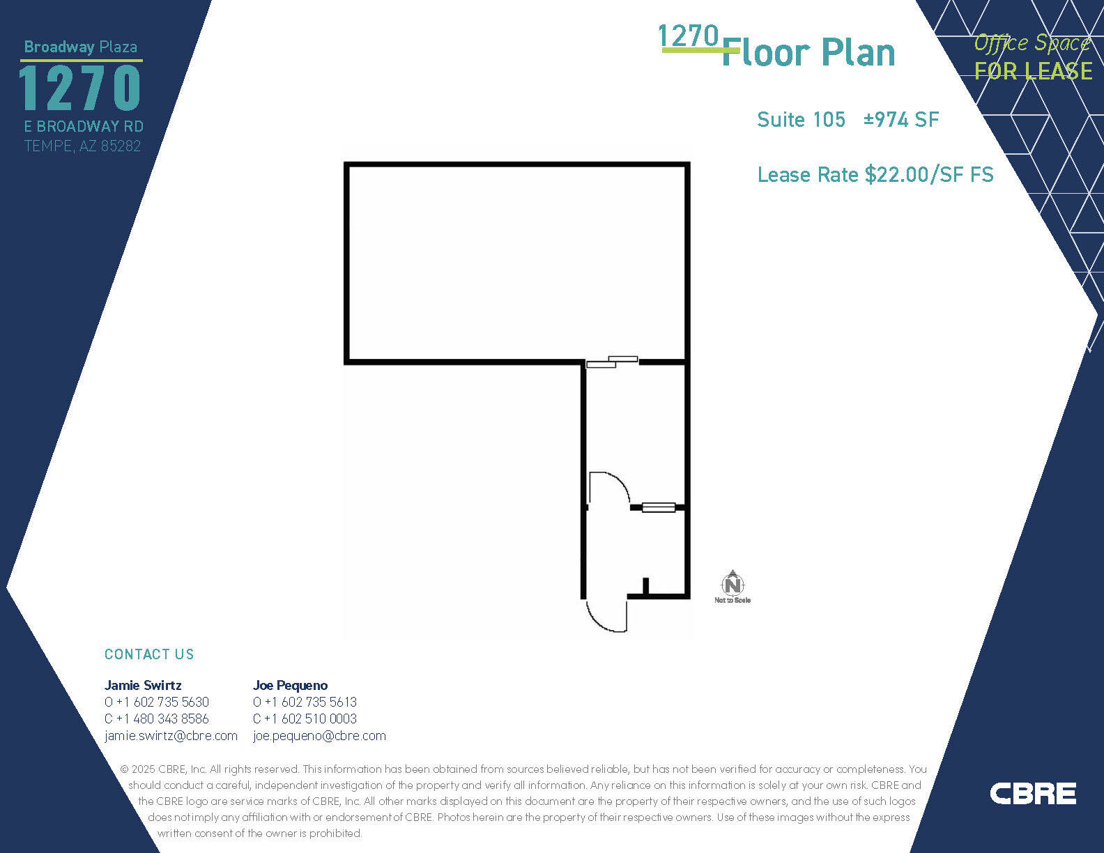 1232 E Broadway Rd, Tempe, AZ à louer Plan d’étage– Image 1 sur 1
