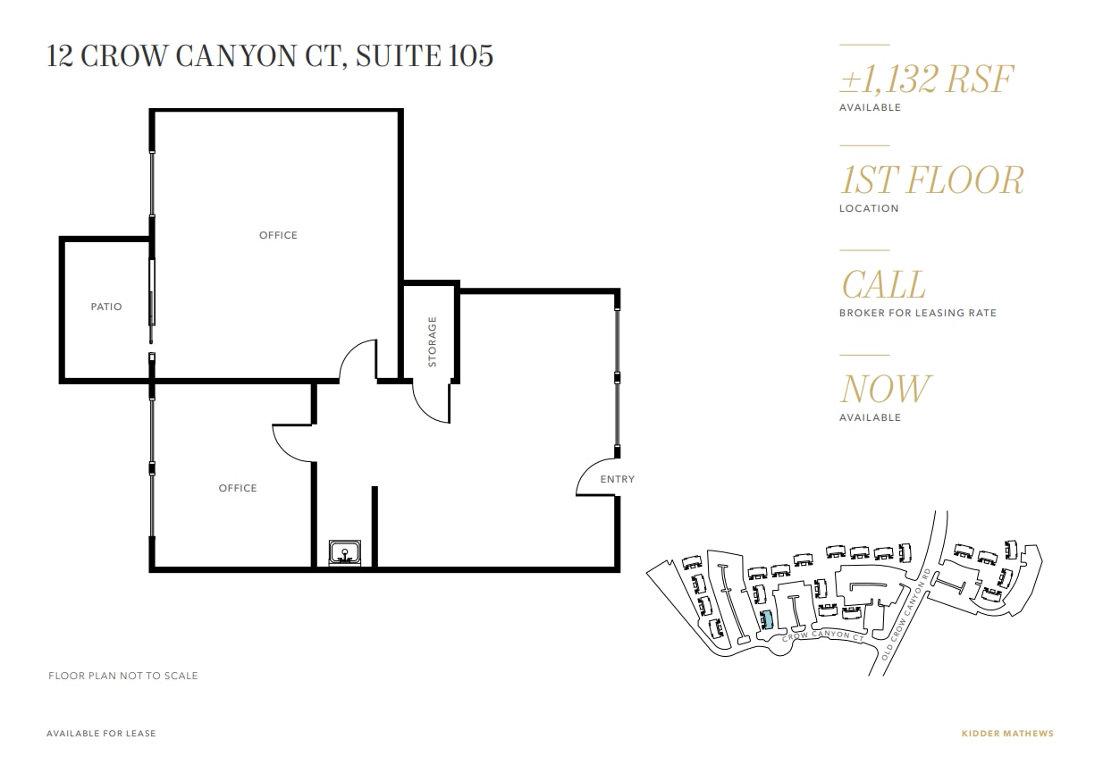 3 Crow Canyon Ct, San Ramon, CA à louer Plan d’étage– Image 1 sur 1