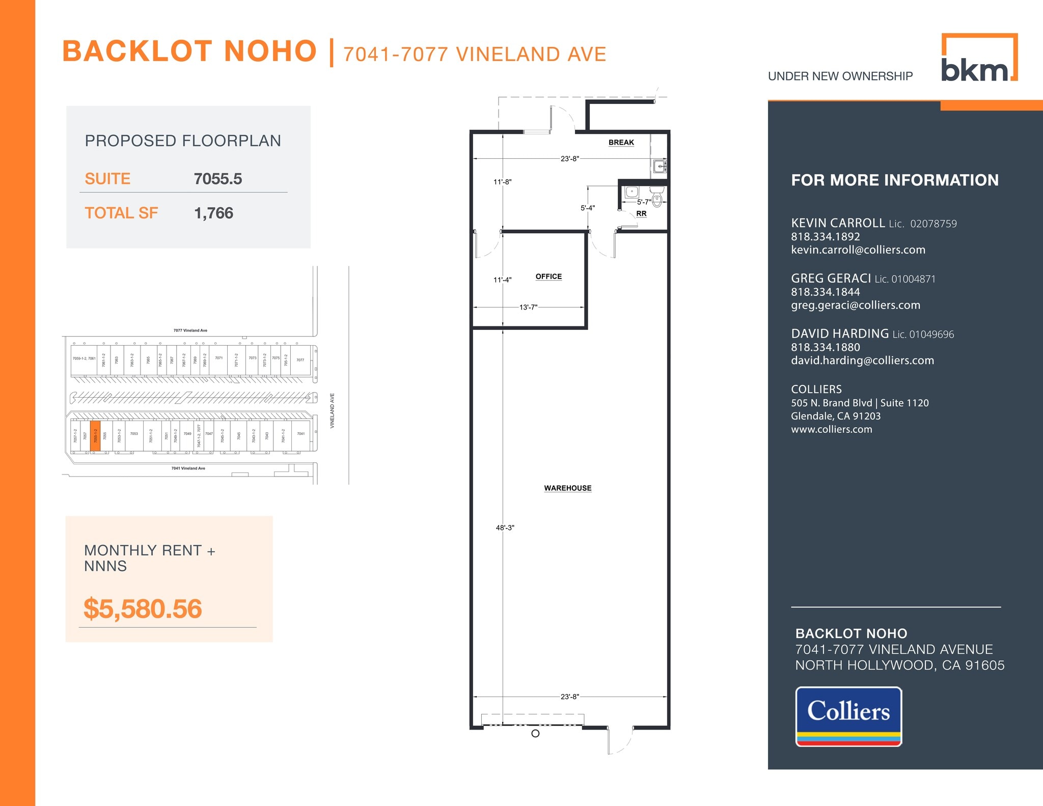 7059-7077 1/2 Vineland Ave, North Hollywood, CA à louer Plan de site– Image 1 sur 1