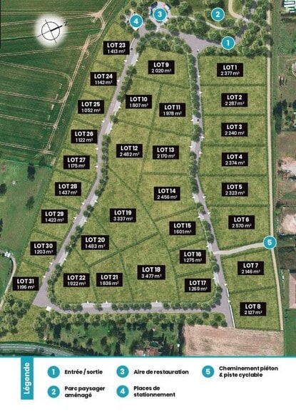 Terrain dans Drémil-Lafage à vendre - Plan de site – Image 3 sur 6