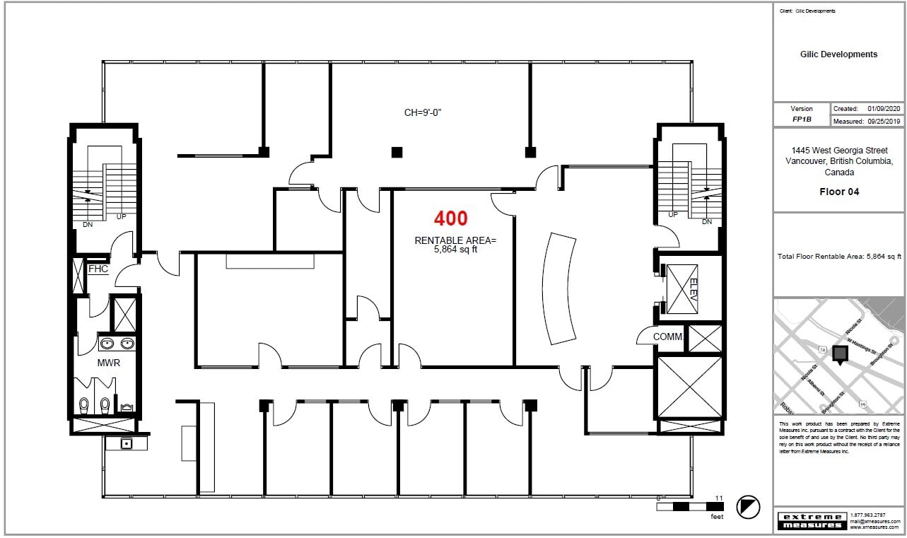 1445 W Georgia St, Vancouver, BC à louer Plan d’étage– Image 1 sur 1