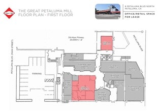 6 Petaluma Blvd N, Petaluma, CA à louer Plan d’étage– Image 2 sur 2