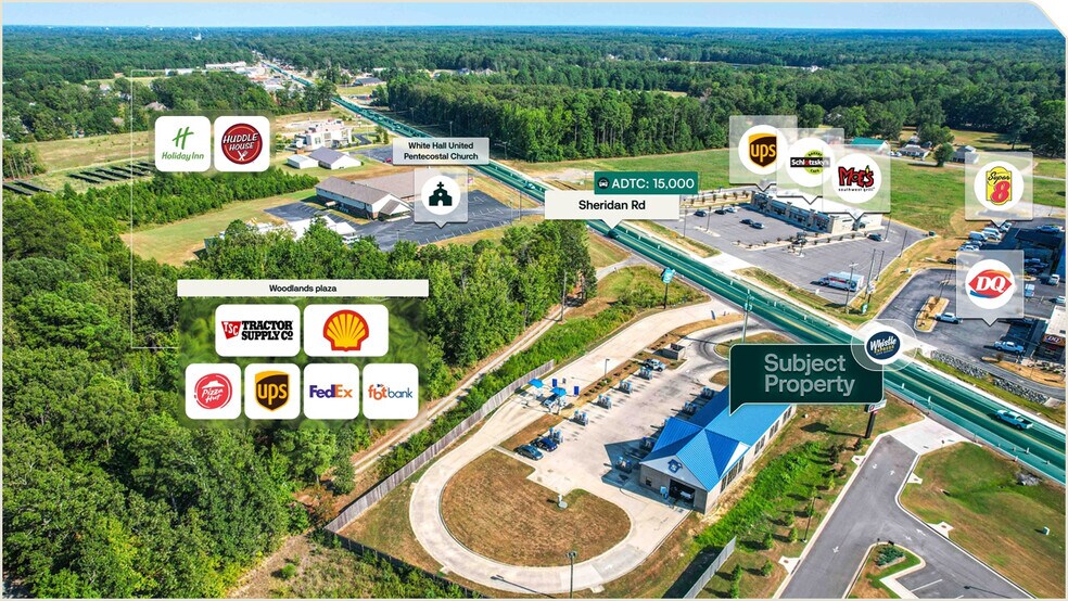 7801 Sheridan Rd, White Hall, AR à vendre - Aérien – Image 3 sur 3