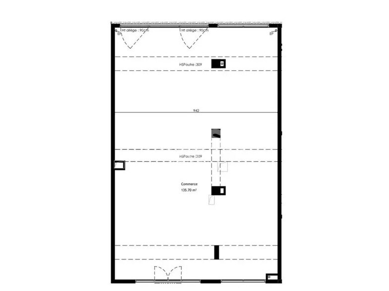 Local commercial dans Lyon à louer - Plan d’étage – Image 2 sur 2