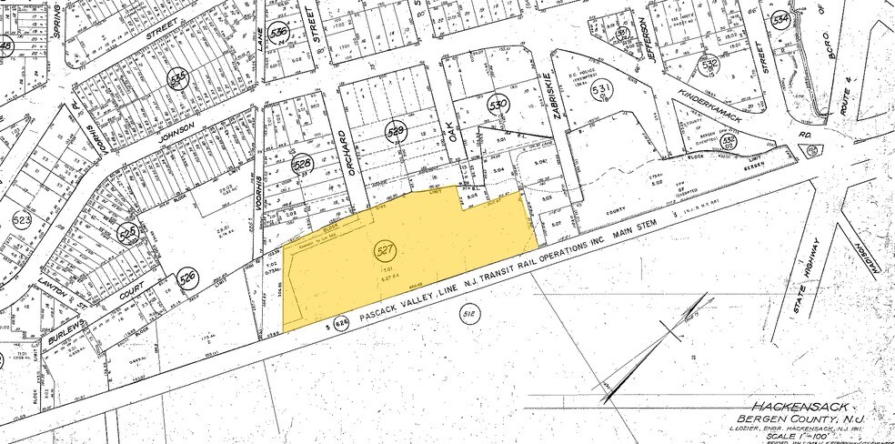 86-110 Orchard St, Hackensack, NJ à louer - Plan cadastral – Image 2 sur 7