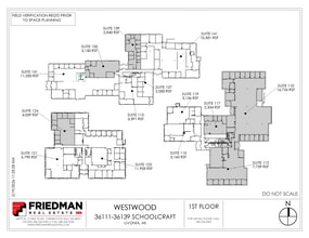 36111-36119 Schoolcraft Rd, Livonia, MI à louer Plan d’étage– Image 2 sur 2