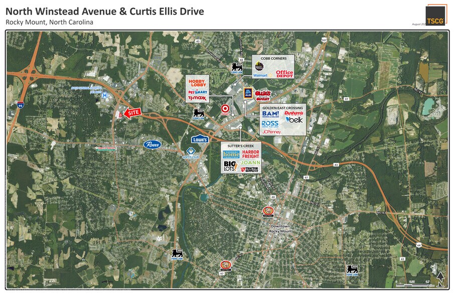 Winstead Avenue & Curtis Ellis Drive, Rocky Mount, NC à louer - Aérien – Image 2 sur 3